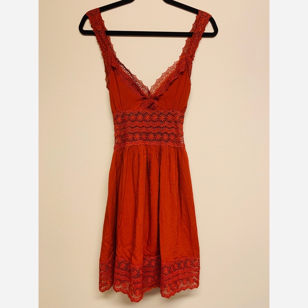 Burnt Red Dress perfect color for fall! 🍁🍂